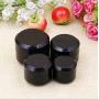 6PCS 5ml/0.2oz Empty Refill Black Plastic Double Layer Cosmetic Sample Jar Pots Eyshadow Packing Storage Container With Black Screw Lid for Travel Make Up Cream Lotion Nails Powder