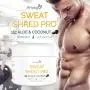 Ariany Health Sweat Shred Pro Aloe & Kokos Workout-Erhöhung Cellulite-Creme – Schlankheitsgel – Heißgel – Schweißgel – Schweißgel – Glas (185 g)
