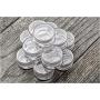 Palm Kloset Clear Round Plastic Tins Storage Containers screw Lids Jars 12 Set