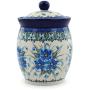 Polish Pottery Jar with Lid 6-inch Forget Me Not made by Ceramika Artystyczna