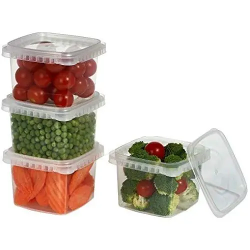 16 oz. Clear Deli Food Storage Containers With Lids Tamper evident security system and easy stackable and space saver shape Restaurant Take Out/Freezer microwave and dishwasher safe - 25 sets