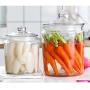 WH- Transparent Sealed Glass Jar With Lid Kitchen Food Grains And Dry Beans Classification Of Tea Kimchi Storage Bottle Storage (Size : 12x15.6cm)