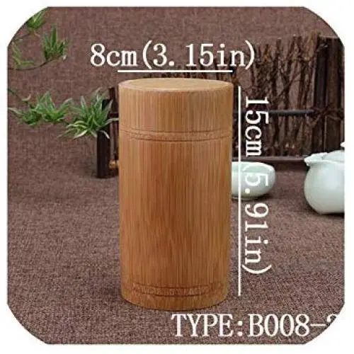Handmade Tea Box Bamboo Storage Box Tea Canister Lid Seal Kitchen Storage Jars Accessories Spice Box Case Organizer,8X15Cm Handmade Tea Box Bamboo Storage Box Tea Canister Lid Seal Kitchen Storage Jars Accessories Spice Box Case Organizer,8X15Cm
