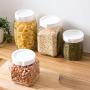 Yl Ly Square Glass Sealed Jar Honey Food Storage Jars Cereals Enzymes Bottles Pickles Pickles Jars Jam Jars Beige_1.3L