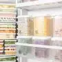 Fan-Ling Plastic Sealed Cans,Kitchen Storage Box,Transparent Food Canister Keep Fresh Jar,Plastic Cereal Dispenser Storage Box, Kitchen Food Grain Rice Container with Measuring (650ml)