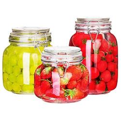 MFWFR Sealed cans, Glass Jars with lid Honey Lemon Jars, Household Pickles Jars Enzyme Barrels Food Storage Storage Tanks,M1