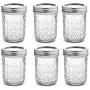 Ensemble de bocaux en verre Womdee, 250ml/500ml, large bouche avec couvercle étanche, bocaux de mode pour confitures, sauces, boissons, épices, stockage de nourriture, pot de décoration (500ML, 6 pièces)