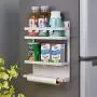 Magnetic Spice Rack, Kitchen Fridge Organizer Shelf for Storage Spice, Condiment, Seasoning - Space Saving New Design Fridge Side Jars Rack Holder (Medium,White) Magnetic Spice Rack, Kitchen Fridge Organizer Shelf for Storage Spice, Condiment, Seasoning - Space Saving New Design Fridge Side Jars Rack Holder (Medium,White)