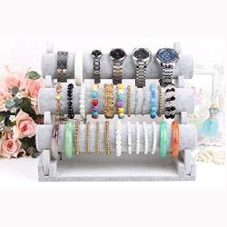 eiaagi 3-Tier Bar Bracelet Watch Table Jewelry Organizer Holder Rack Stand Display