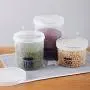 Plastic Organizer Container Storage Box For Transparent Food Canister Keep Fresh Jar (C)