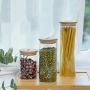 Yl Ly Transparent Glass Sealed Jar Honey Lemon Passion Fruit Food Bottle Miscellaneous Grain Storage Tank Large With Lid Jar Groove 400Ml