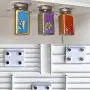 4PCS Kühlschrank Organizer Haken, Magnetische Dose-/Glashalter, Loft-Halter für Gläser, Getränkehalter – Sparen Sie Platz in Ihrer Speisekammer und im Kühlschrank – Aufbewahrungstool