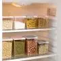 Kitchen Sealed Jar Plastic Food Storage Box Grain Dried Fruit Storage Jar Cookie Jar Storage Tank,Beige 530Ml