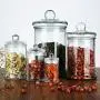 BESTONZON 5PCS Mini Round Clear Glass Spice Shaker Set Spices Storage Container Tea Storage Jar BESTONZON 5PCS Mini Round Clear Glass Spice Shaker Set Spices Storage Container Tea Storage Jar