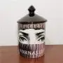 ANH19 jar Candle Holder- Retro European Fornasetti Candle Holder Lina Face Scented Candles Cans Ceramic Products Storage Jar Home Desktop Decoration