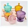 Stained Glass Candy Cans European Retro Storage Jars Spice Jars Tea Cans Dried Fruit Jars Candy Cans (purple)
