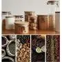 Bamboo Sealed Jars, Kitchen Household Grain Storage Tanks, Storage Spices/Coffee Beans/Tea Bamboo Sealed Jars, Kitchen Household Grain Storage Tanks, Storage Spices/Coffee Beans/Tea