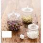 Goquik Transparent Heat-resistant Glass Tea Can Coffee Pot Storage Bottle Candy Jar Snack Cans With Lid (Size : 6.5cm9cm)