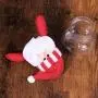5er Weihnachtscandy-Gläser mit Weihnachtsmann Figur - Lebensmitteleimer für Süßigkeiten & Party-Dekorationen