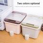 Home Plastic Food Kitchen Container Sealed Crisper Grains Tank Storage Kitchen Sorting Rice Storage Box Container Jars,Chocolate