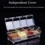 4 Pieces Kitchen Seasoning Racks Spice Pots Transparent Boxes Storage Containers Condiment Jars Set with Spoons 4 Pieces Kitchen Seasoning Racks Spice Pots Transparent Boxes Storage Containers Condiment Jars Set with Spoons
