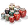 Chinese Style Retro Tea Storage Jars Mini Sugar Bowl With Cover Lotus Pattern Candy Jar Bottle For Kitchen Spices Ceramic Jar,Geyaolianghong L
