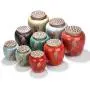 Chinese Style Retro Tea Storage Jars Mini Sugar Bowl With Cover Lotus Pattern Candy Jar Bottle For Kitchen Spices Ceramic Jar,Geyaolianghong L