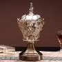 Europäische Glas-Konfektgläser, getrocknete Fruchtornamente, Vase, Aufbewahrungsglas, Haushaltsdekoration ZYLE-Fruchtplatten (Größe: S)