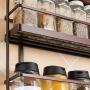 5 Tier Wall Mount Spice Rack Organizer,Pantry Cabinet Door Spice Shelf Storage