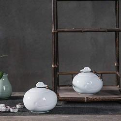 Porcelain Tea Container tea Storage Containers ceramic Jar Milk Pot Tea Set-a 10x11cm(4x4inch)