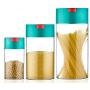 GT Airtight Smell-proof Vacuum Sealed Jar Food Storage Container for Coffee,Dry Goods and Herb (Black, 3.4 x 3.4 x 5.6 inches)