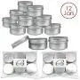 Boîte d'aluminium argentée de 80g/80ml (12 pièces) avec couvercle à vis – Récipients de rangement.