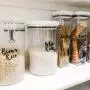 Talented Kitchen 135 Cursive Pantry Labels ? 135 Main Ingredients ? Food Pantry Label Sticker. Water Resistant Food Jar Labels. Jar Decals Pantry Organization Storage (Set of 135? Main Cursive Pantry)