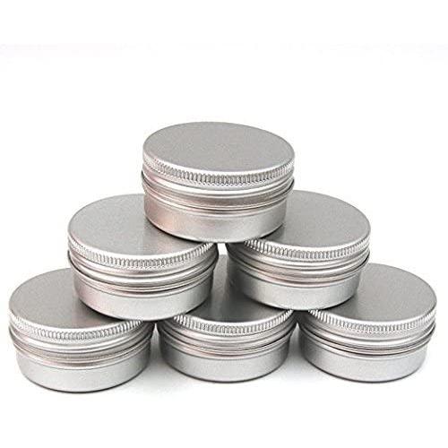 CTKcom 12-Pack 120 ML Screw Top Round Steel Tins,Aluminum Tin Jars,4-Ounce Gram Jar, Cosmetic Sample Containers, For Lip Balm, Salve, Crafts, Cosmetic, Candles, Storage Kit(Pack of 12)