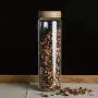 Borsichtglas Glas Lagergläser Flaschen Sets mit Holzdeckel für Gewürze Tee Kaffee Süßigkeiten Großpackung luftdichter Behälter Mason, 950lbs (ca. 425kg)