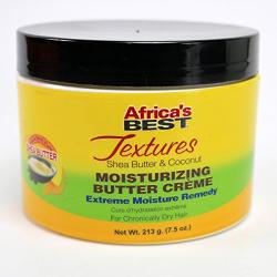 Africas Best Textures Shea Butter & Coconut Moisturizing Butter Creme, 7.5 Ounce (CH113007)