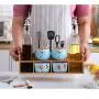 Glass Vinegar And Oil Pourer Bottle,Olive Oil Dispenser,Nordic Luxury Home Ceramic Seasoning Jar,Multifunctional Kitchen Storage Rack,Large-Capacity Seasoning Jars Are Easy To Clean,D