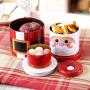 HongTeng Schneemann Weihnachts-Kuchengutcontainer, Eisen Santa Claus Zuckerdose für die Hauspartydekoration 5,3 x 9,8 Zoll (Farbe: A)