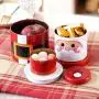 Schneemann-Weihnachts-Kuchengüter-Behälter, Eisen-Santa-Claus-Zuckerbox für die Hausparty-Dekoration 5,3 x 9,8 Zoll (Farbe: A)