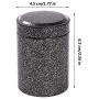RMISODO 5 Pieces Tea Tins Canister with Airtight Lids Mini Round Shaped Tea Tin Containers for Loose Leaf Tea Coffee Sugar Storage
