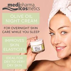 Medipharma Cosmetics Night Care Cream - Infused with Cold Pressed Olive Oil and Ceramides - Daily Use Cream for Face, Neck & Cleavage - Ideal for Dry to Very Dry Skin - 50 ml