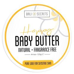 Happy Body Butter - For Mama & Baby - All Natural & Vegan - Fragrance-Free - Reduce Stretch Marks & Cellulite - Soothes Diaper Rash - Calms Irritated Skin - Pure Skin Love