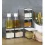 Bouteille à épices en acier inoxydable, 600 ml, Grand conteneur de stockage d'épices avec plateau et couvercle, cuillère – 2 pièces Bouteille à épices en acier inoxydable, 600 ml, Grand conteneur de stockage d'épices avec plateau et couvercle, cuillère – 2 pièces