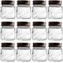 Juvale Bulk 2 Ounce Mini Mason Jars Shot Glasses with Lids (12 Pack)