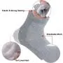 Vented Moisturizing Gel Heel Socks, 3 Pairs Toeless Spa Sock for Foot Care Treatment, Cracked Heels, Dry Feet, Foot Calluses (Green, Grey, Pink)