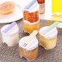 xiangliood Clear Seasoning Spice Shaker Box Condiment Jar Container Storage Set of 5