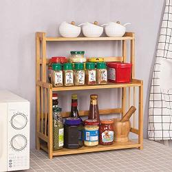 Dygzh Seasoning Rack Layer 2 Frame Condiment Bottle Rack Kitchen Countertops Free Standing Shelving Shelf Organizer Spice Jar and Bottle Shelf Storage Unit, and Freestanding Spice Rack