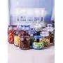 HOUSIYU Food Storage Container, Stackable Color Transparent Glass with Lid Sealed Cans for Confectionery, Biscuits, Rice and Spice Jars, Sugar or Flour Containers, Blue,500MLx2 HOUSIYU Food Storage Container, Stackable Color Transparent Glass with Lid Sealed Cans for Confectionery, Biscuits, Rice and Spice Jars, Sugar or Flour Containers, Blue,500MLx2