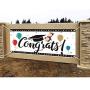 JUSTDOLIFE Graduation Banner Decorative Party Banner Wall Backdrop for Photography Prop