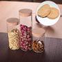 UPKOCH 6PCS 300ML Transparent Glass Storage Jar Tank Sealed Can Food Flower Tea Dried Fruit Grains Storage Container with Cork